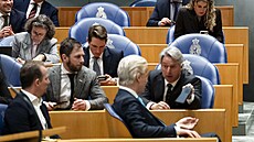 Geert Wilders v parlamentu. Jeho Stranu pro svobodu (PVV) opustilo sedm...