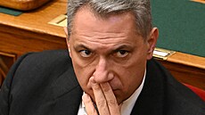 Ma�arský ministr dopravy a výstavby János Lázár (30. zá�í 2024)