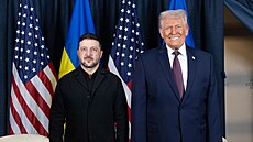 Volodymyr Zelenskyj a Donald Trump v Davosu (22. ledna 2026)