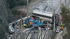 Následky �elezni�ní nehody u �pan�lského Adamuzu (20. ledna 2026)