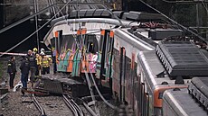 Následky �elezni�ní nehody u Barcelony (21. ledna 2026)