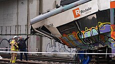 Následky �elezni�ní nehody u Barcelony (20. ledna 2026)