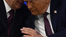 Mod�ina na ruce Donalda Trumpa. (22. ledna 2026)