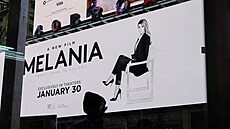 Billboardy v USA k premié�e filmu Melania. (leden 2026)