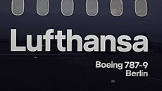 Design letounu Boeing 787-9 Berlin p�i prosincovém p�edstavení na leti�ti ve...