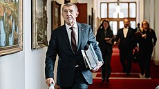 Premiér Andrej Babi� p�ichází na zasedání vlády, která mimo jiné bude...