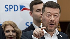 Tisková konference poslaneckého klubu SPD. Na snímku Tomio Okamura. (27. ledna...