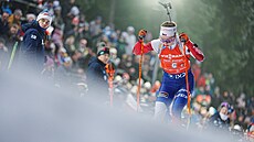 Jessica Jislová na trati smí�ené �tafety v Novém M�st� na Morav�.