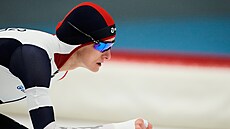 Martina Sáblíková na trati 3000 metr� v Inzellu.