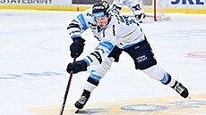 Liberecký Tomá� Galvas v utkání s Kometou.