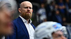 Brn�nský trenér Ji�í Horá�ek b�hem utkání s Libercem.