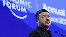 Ukrajinský prezident Volodymyr Zelenskyj se ú�astní zasedání Sv�tového...