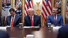 Americký prezident Donald Trump b�hem jednání svého kabinetu. (29. ledna 2026)