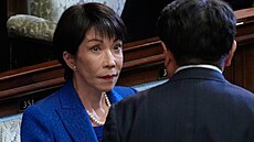 Japonská premiérka Sanae Takai�iová na mimo�ádného zasedání parlamentu v dolní...