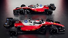 Takto vypadají nové vozy Lewise Hamiltona a Charlese Leclerca.