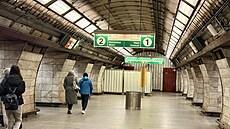 Stanice metra Flora b�hem rekonstrukce (22. 1. 2026)