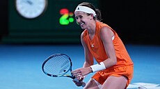 Nikola Bart��ková slaví postup do t�etího kola Australian Open.