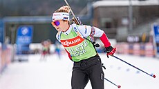 Tereza Vinklárková na tréninku v Ruhpoldingu