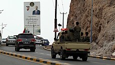 Plakát zobrazující prezidenta Spojených arabských emirát� (SAE), �ejcha...