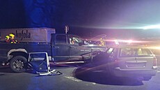 Tragická nehoda dodávky Dodge a �kody Octavie u Krnova, p�i které zem�el 68letý...