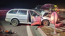 Tragická nehoda dodávky Dodge a �kody Octavie u Krnova, p�i které zem�el 68letý...