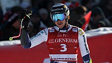 Jan Zabyst�an po dokon�ení super-G v Kitzbühelu.