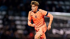 Orian Goren v dresu mláde�ník� Barcelony v Youth League.