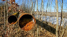 Areál mezi obcemi Mydlovary a Ole�ník slou�il pro chemickou úpravu uranových...