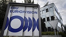 Fotografie zachycuje sídlo Evropské vysílací unie (EBU), která organizuje velmi...