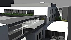 Vizualizace, jak by m�l v budoucnu vypadat nový t�ípodla�ní onkologický pavilon...