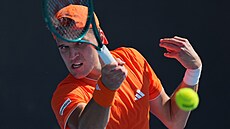 Jakub Men�ík v prvním kole Australian Open.