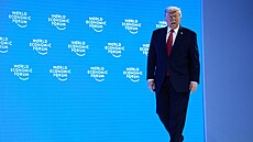 Americký prezident Trump se ú�astní 56. setkání Sv�tového ekonomického fóra v...