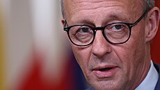 N�mecký kanclé� Friedrich Merz na summitu EU v Bruselu (22. ledna 2026)