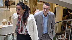 Jind�ich Rajchl a jeho man�elka Jana ve volebním �tábu SPD. (4. �íjna 2025)