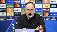 Slávistický trenér Jind�ich Trpi�ovský na tiskové konferenci p�ed utkáním Ligy...