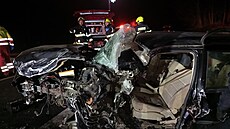 Nehoda dvou aut v Horní Ole�nici na Trutnovsku (22. ledna 2026)