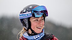 Americká závodnice Mikaela Shiffrinová ve �pindlerov� Mlýn� p�i tréninku p�ed...