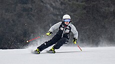 Domácí ly�a�ka Tereza Koutná, oficiální trénink p�ed závody Sv�tového poháru ve...