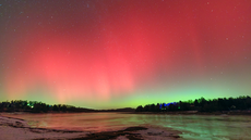 Polární zá�e nad m�stem Se� ze dne 19. ledna 2026.