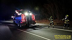 Nehoda kamionu se obe�la bez zran�ní. (23. ledna 2026)