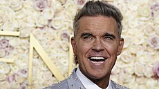 Robbie Williams na Zlatých glóbech v Los Angeles (5. ledna 2025)