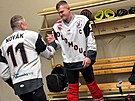 Tren� olomouck�ch parahokejist� Martin Nov�k a kapit�n t�mu Radek Jedli�ka.