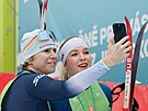 Závodu se zú�astnila i Kate�ina Neumannová s dcerou Lucií. (31. ledna 2026)