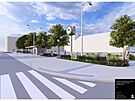 Vizualizace obnovy ve�ejn�ho prostranstv� v sadech P�tat�ic�tn�k� v Plzni.