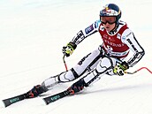 Ester Ledecká na trati superob�ího slalomu ve Val d�Isere.