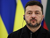 Ukrajinský prezident Volodymyr Zelenskyj ve Vilniusu v Litv� (25. ledna 2026)