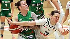 Ostravská Tereza Halátková se sna�í zastavit pr�nik brn�nské Sary Rokkanenové.