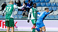 Mladoboleslavský úto�ník Filip Lehký se raduje z gólu proti Bohemians.