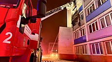 Hasi�i evakuovali koleje v Praze na B�evnov� kv�li po�áru pokoje. (30. ledna...