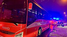 Hasi�i evakuovali koleje v Praze na B�evnov� kv�li po�áru pokoje. (30. ledna...